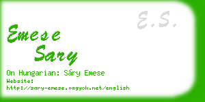 emese sary business card