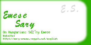 emese sary business card